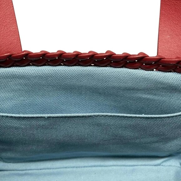 miumiu - Fuoco Orchid (pink) Light Blue Red) leather) Tote Bag 757-081625 - Picture 12 of 14